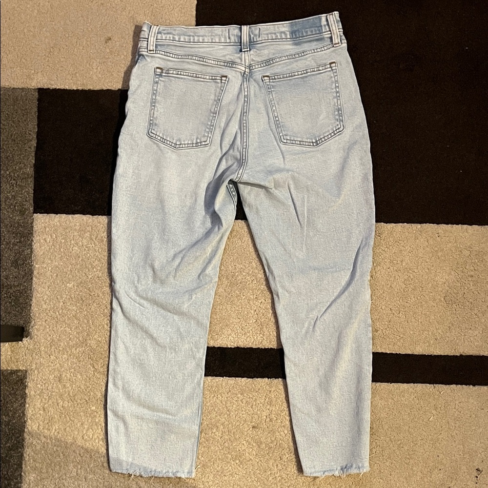 Abercrombie & Fitch Light Blue Distressed Ankle Jeans - Picture 3 of 3